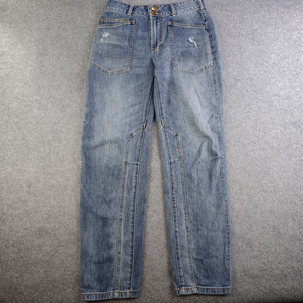 Pilcro Anthropologie Jeans Women's 25x29 Blue Straight Leg Utility Denim